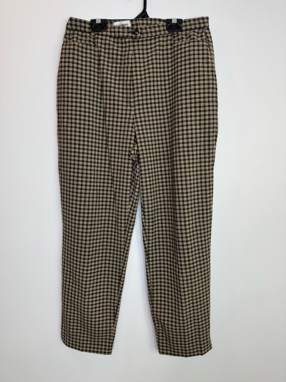 Vintage Steilman Germany Plaid trouser Pants neutral checks